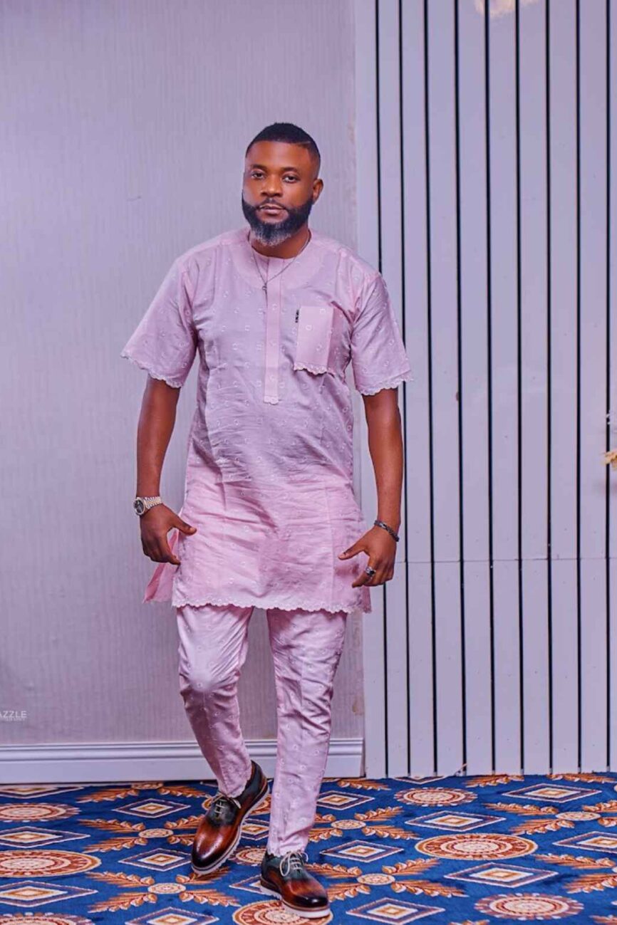 Bespoke purple kaftan